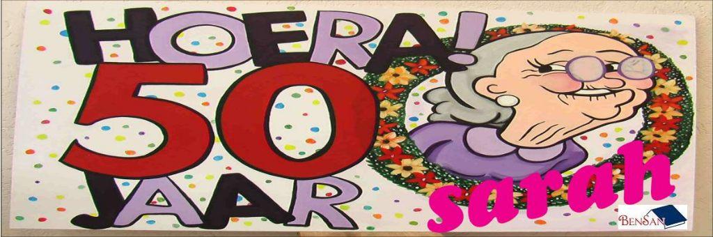 sarah spandoek banner 50 jaar blikvanger bensan enter, Ophalen, Zo goed als nieuw, Abraham of Sarah