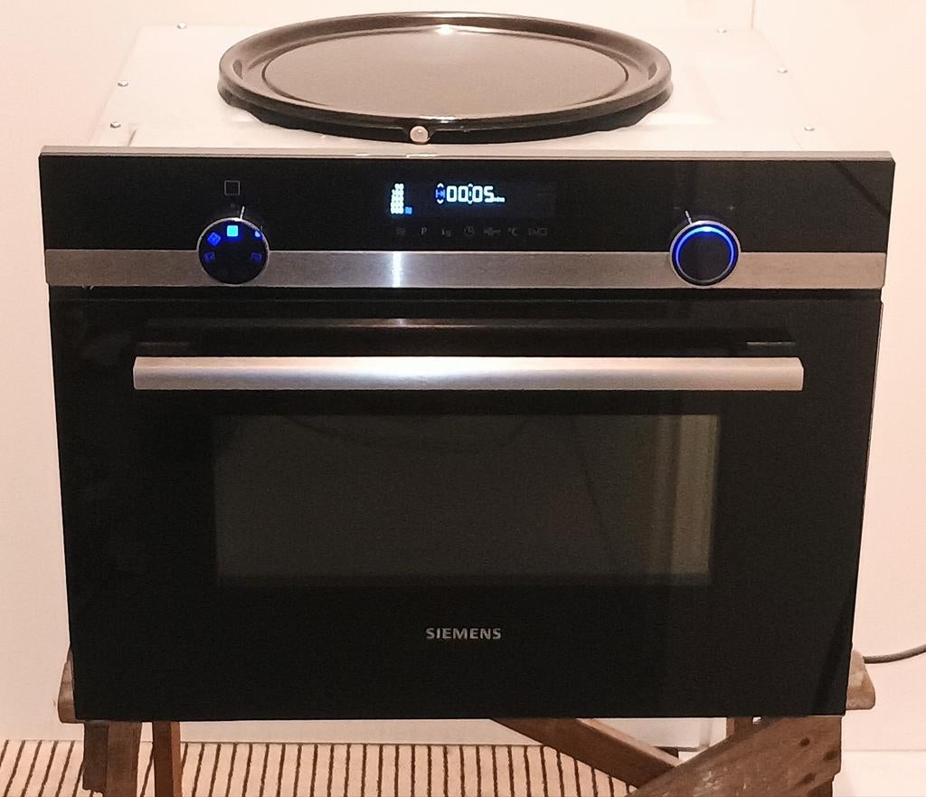 Siemens inbouw combimagnetron + hetelucht CM585AMSO TF944EF3, Combimagnetron, Gebruikt, Verzenden, .