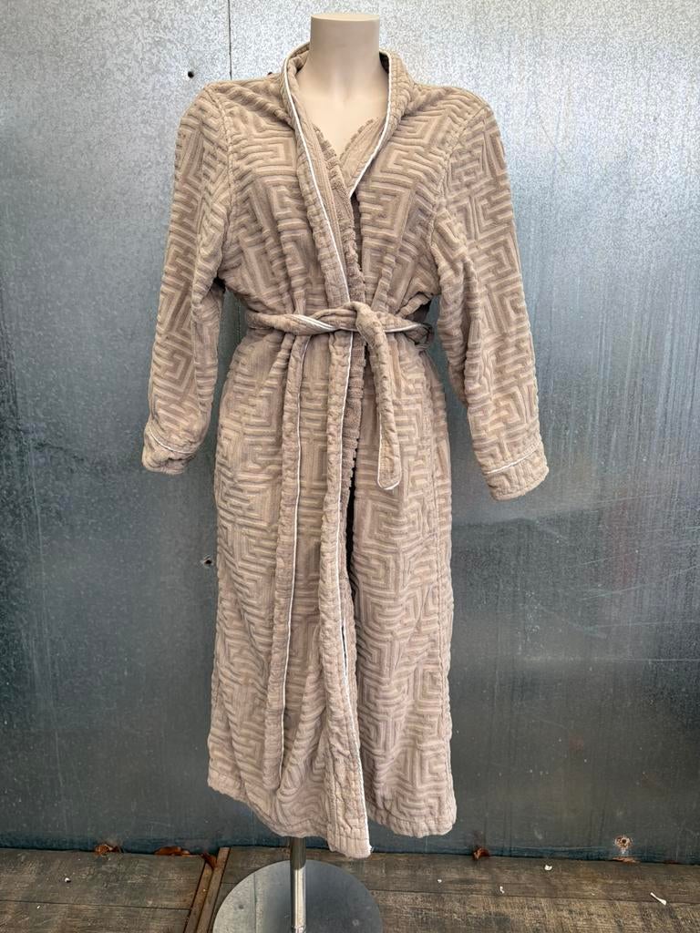 Hm h&m home bathrobe jas L XL ochtendjas, Kleding | Dames, Ophalen of Verzenden, Zo goed als nieuw, Maat 42/44 (L), Beige