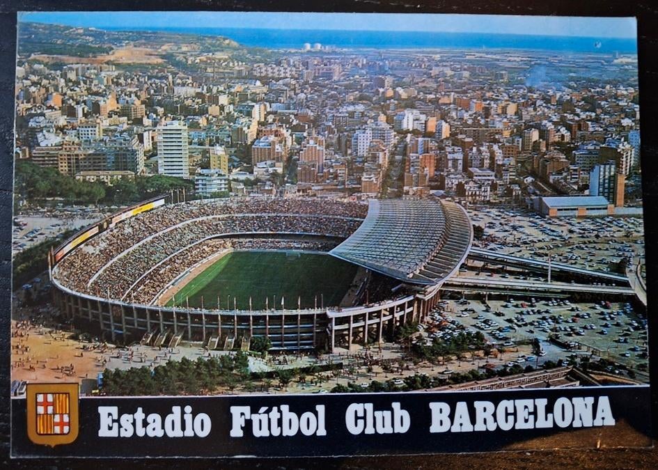 Stadion Ansichtkaart Barcelona, Ophalen, Gebruikt, Buitenlandse clubs, Poster, Plaatje of Sticker