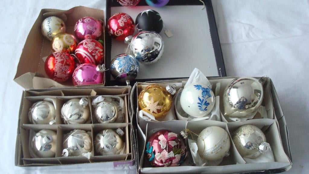 vintage oude kerstballen, Ophalen of Verzenden, Gebruikt