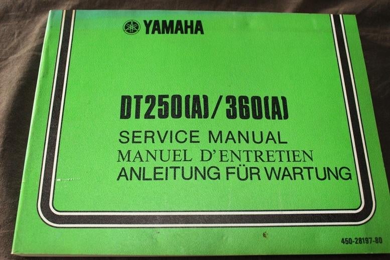 Yamaha DT250 A DT360 A 1973 motorcycle service manual DT 360, Ophalen of Verzenden, Yamaha