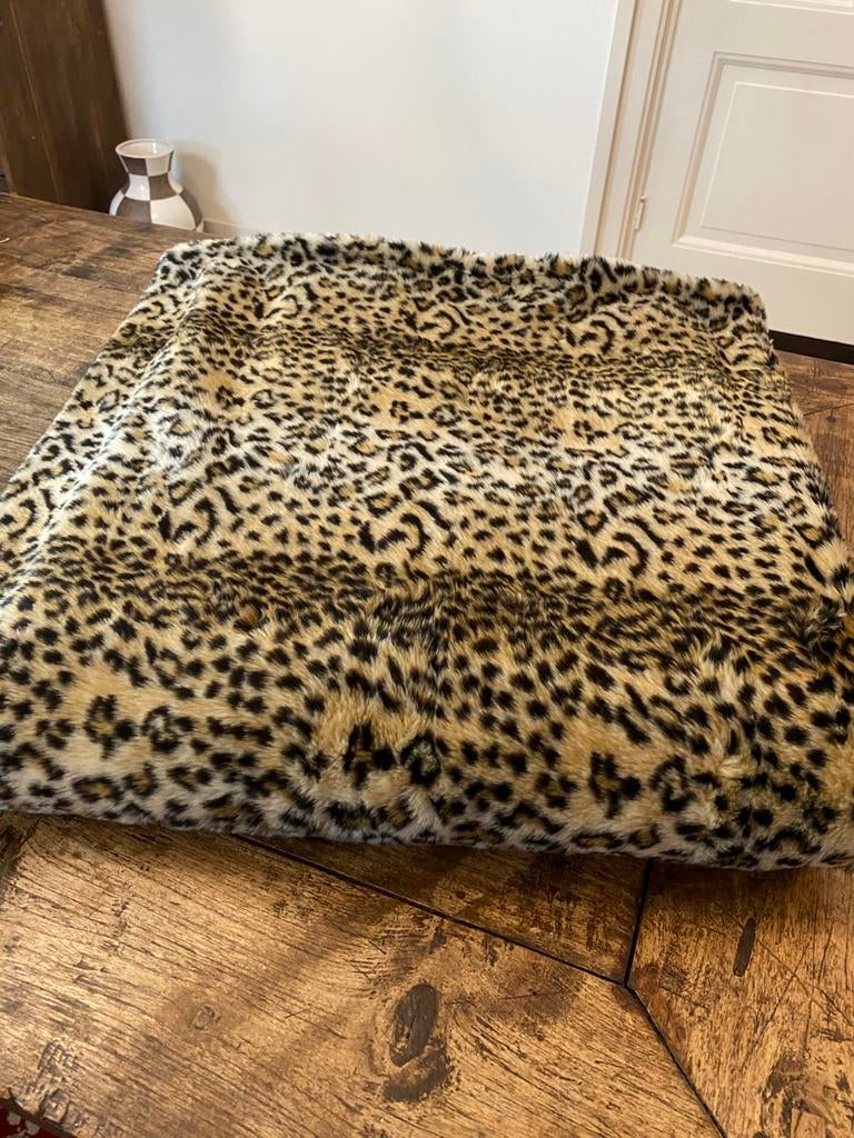 Zeer grote plaid met panter/luipaardprint, Ophalen of Verzenden, Zo goed als nieuw