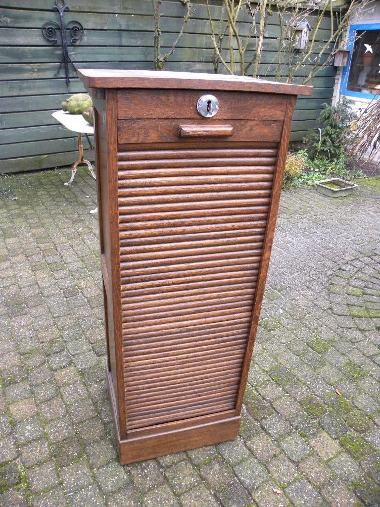 Art Deco Archiefkast, EKA werke Thuringen-vertrieb Leipzig, Ophalen, 100 tot 150 cm, Eikenhout, 50 tot 100 cm