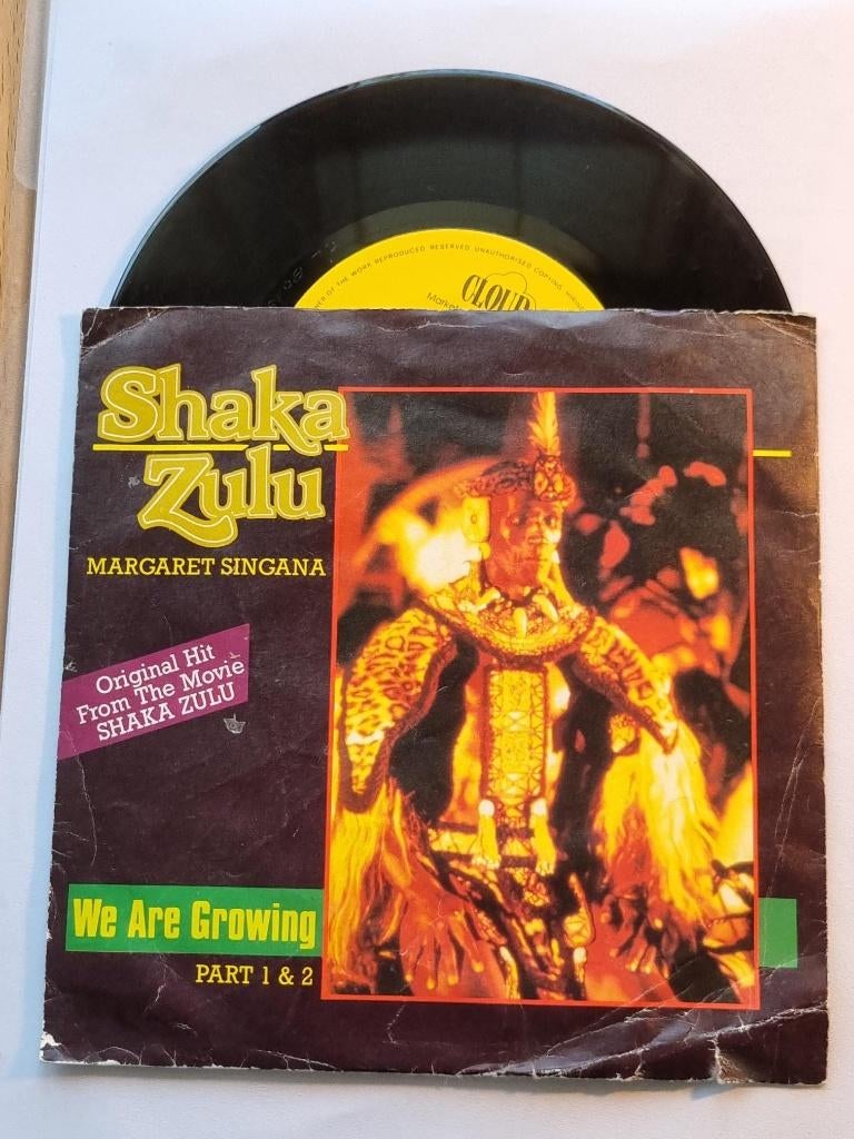 single Shaka Zulu WE ARE GROWING Geweldige hit uit1989, Cd's en Dvd's, Vinyl Singles, 7 inch, Single, Ophalen of Verzenden, Zo goed als nieuw