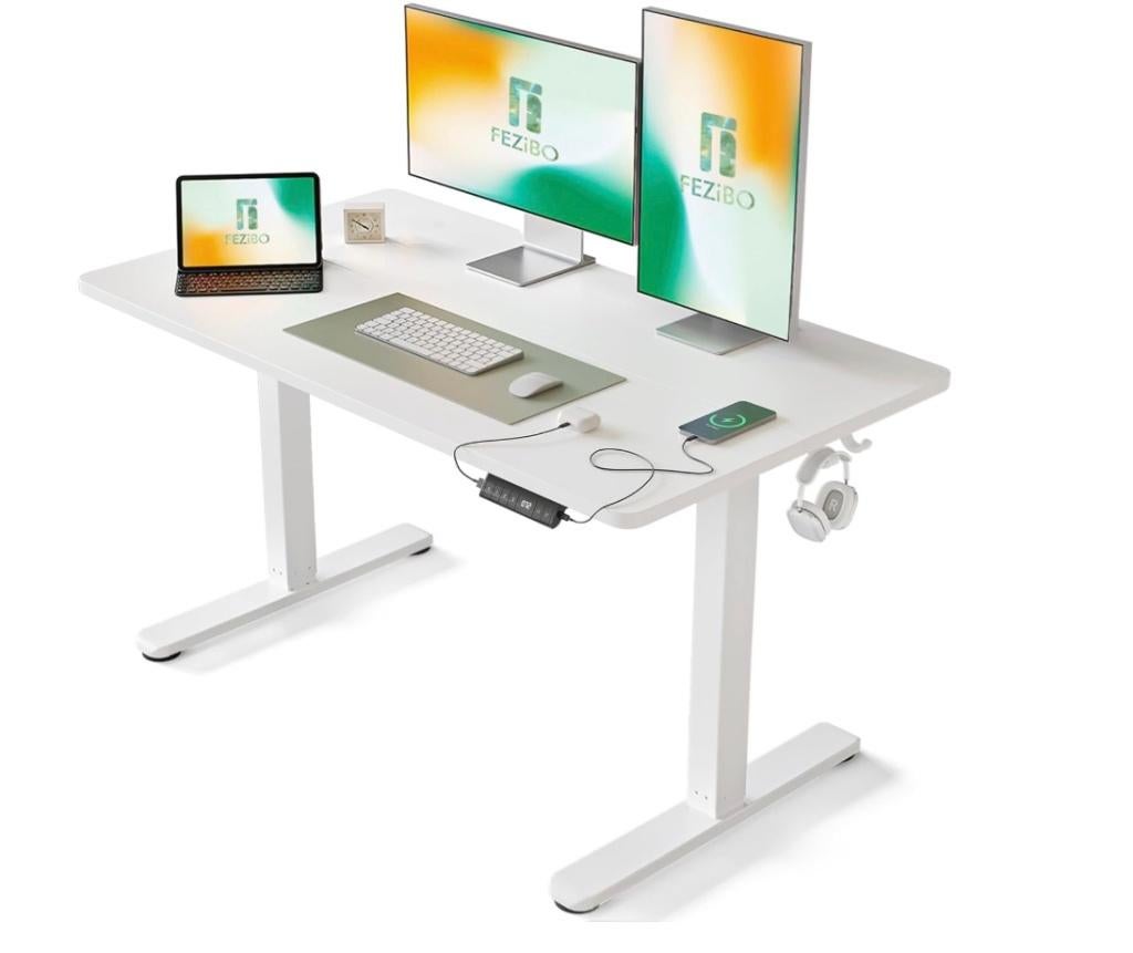 Electric Height Adjustable Desk –120x60 cm–White (Brand new), Ophalen, In hoogte verstelbaar, Nieuw