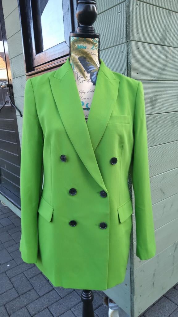 Zara blazer groen double breasted M, Maat 38/40 (M), Verzenden, Zara, Nieuw