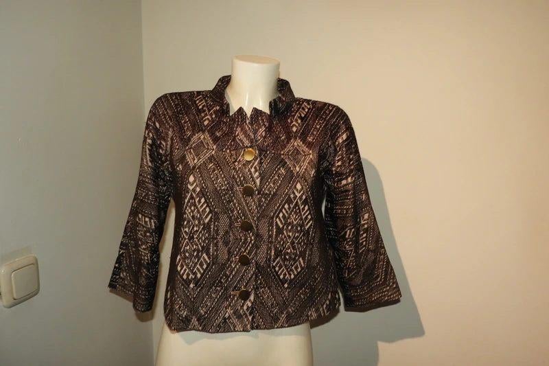 Dries van Noten blazer beeldschoon motief knopen B38, Kleding | Dames, Maat 38/40 (M), Overige kleuren, Dries van Noten, Ophalen of Verzenden