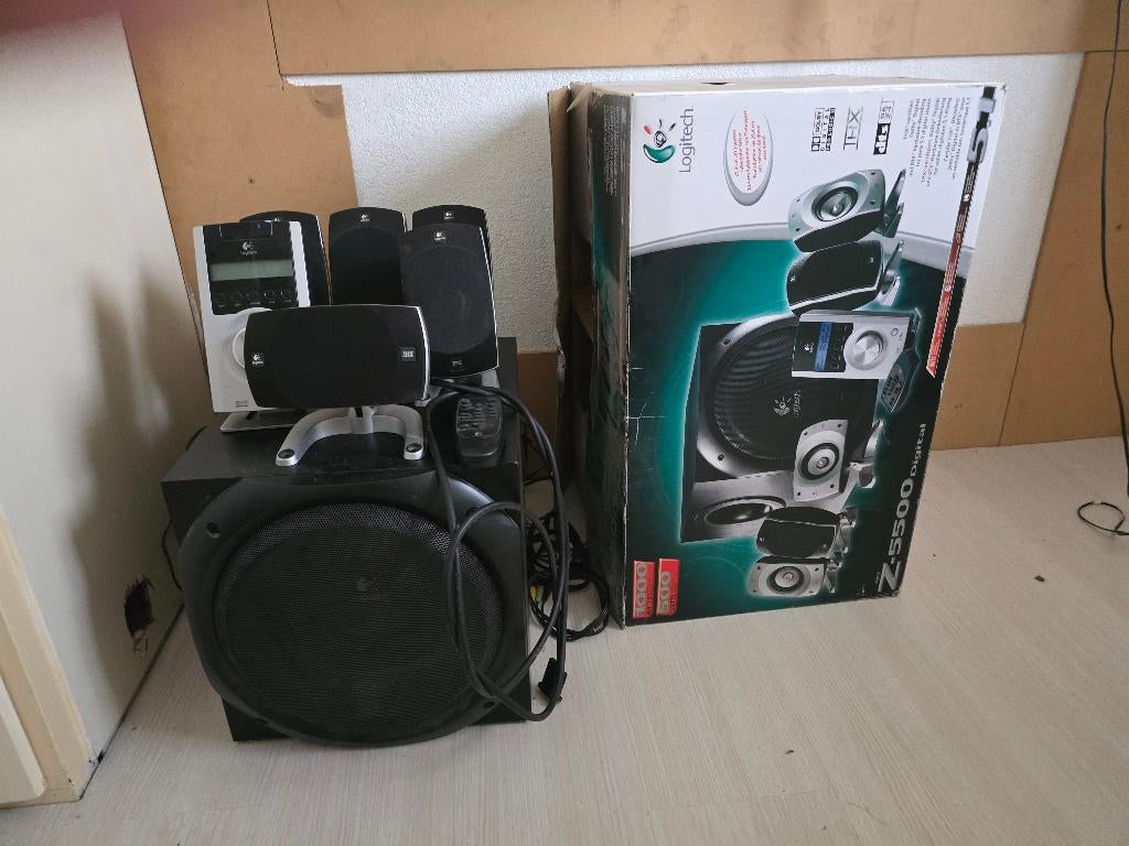 Logitech Z-5500 speakersysteem 5.1 digital, Ophalen, Gebruikt, Audiokanaal 5.1, Zie fotos
