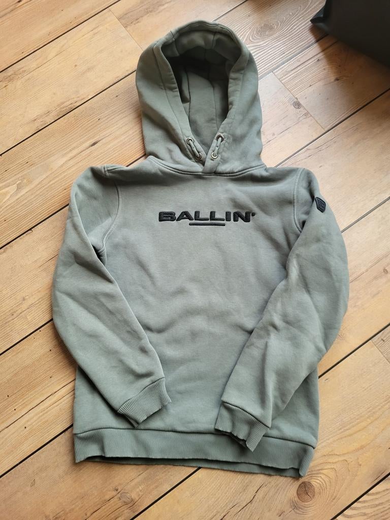 Ballin groene trui mt 14, Kinderen en Baby's, Kinderkleding | Maat 164, Ophalen of Verzenden, Zo goed als nieuw, Ballin, Jongen