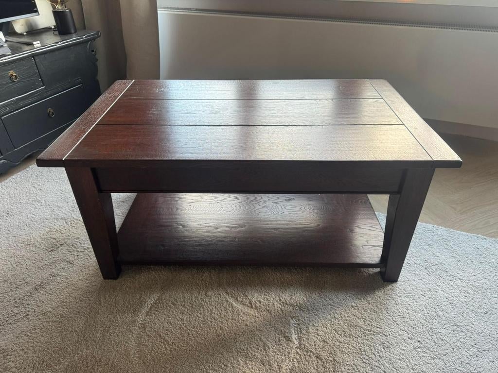 Mooi houten salontafel., Huis en Inrichting, Tafels | Salontafels, Ophalen, 100 tot 150 cm, 50 tot 100 cm, Minder dan 50 cm