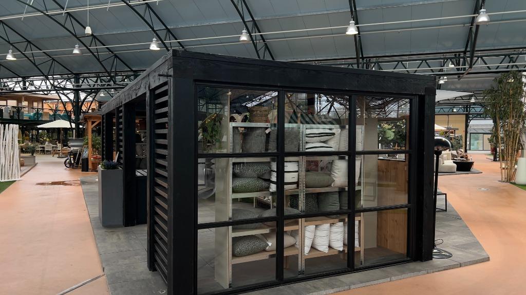 Showmodel Carpertier Zwart  - OP = OP, Tuin en Terras, Ophalen, 200 tot 400 cm, Overige typen, Zo goed als nieuw