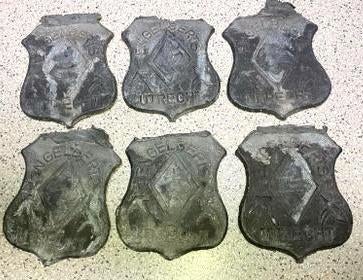 6 Stuks Trotseer Traceer Dakloodjes Engelberts Utrecht PSTK, Antiek en Kunst, Verzenden
