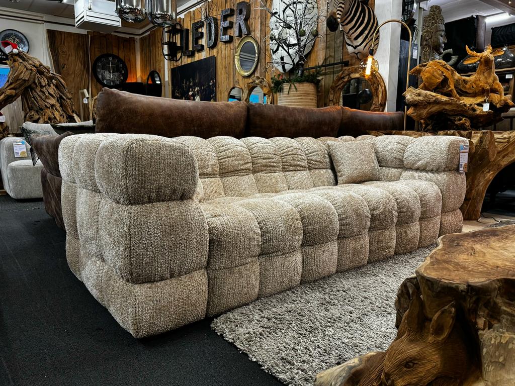 Lounge bank Balance 241cm in heerlijke zachte stof, Huis en Inrichting, Banken | Bankstellen, Ophalen of Verzenden, Stof