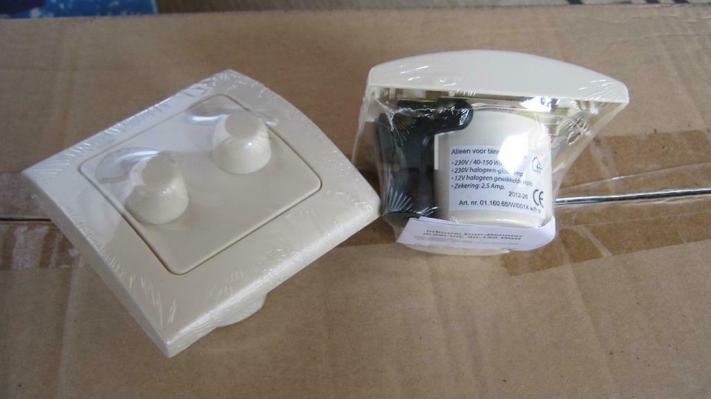 dimmer draai dimmer Inbouw dimmer duo 3 stuks Koopje, Ophalen of Verzenden, Nieuw