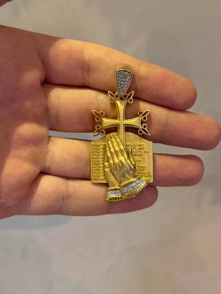 Gouden hanger 14k 36.5 gram diamant, Ophalen of Verzenden, Zo goed als nieuw, Goud