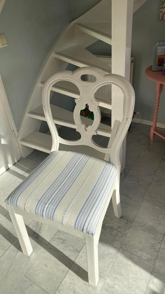 Eetkamer stoelen wit, Ophalen of Verzenden, Zo goed als nieuw, Hout, Wit