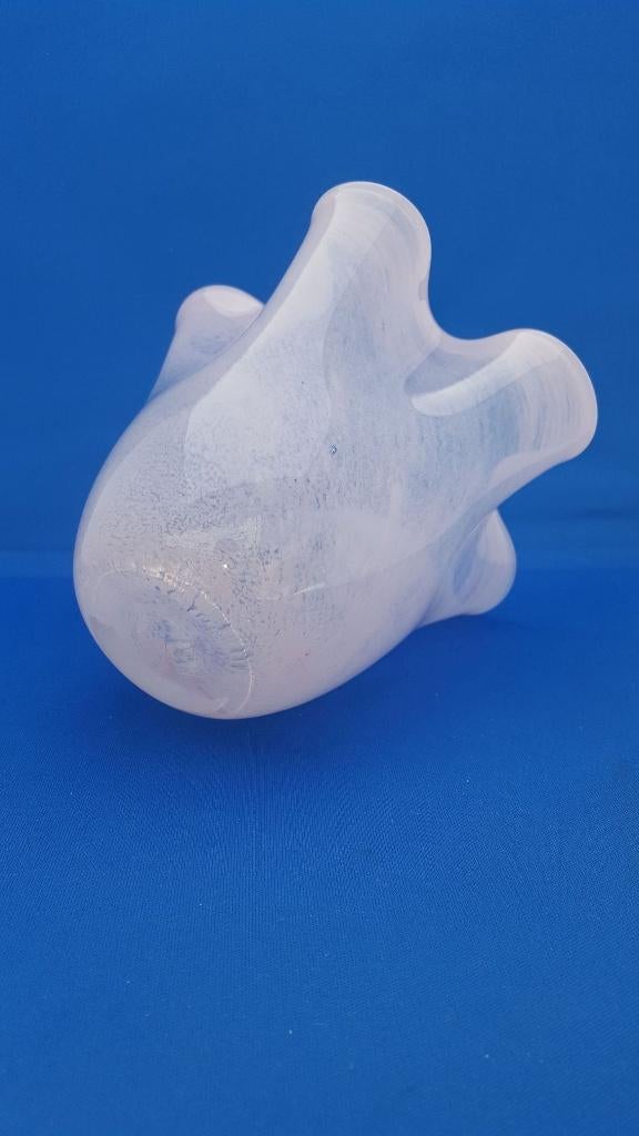 Servetvaas, geblazen vaas, roze, 13cm, puntgaaf. 3A26/14, Tweedehands verkoop, Tweedehands verkoop, Gebruikt, Overige kleuren