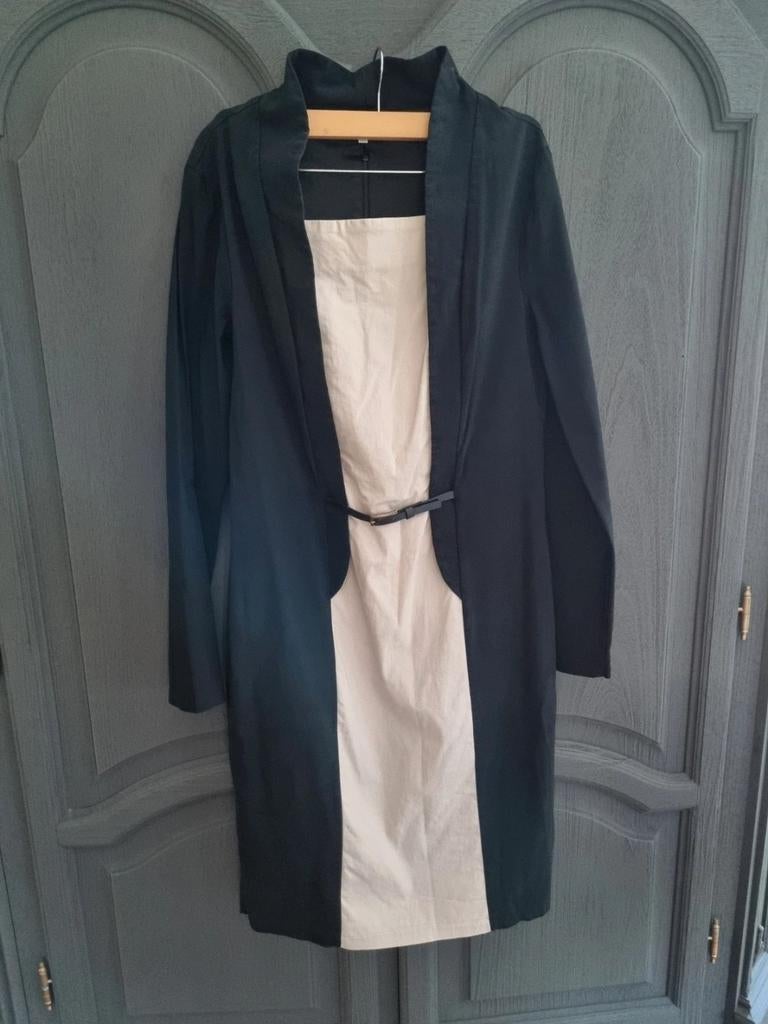 Nette jurk Lynde maat 42 zwart/ecru, Ophalen of Verzenden, Zo goed als nieuw, Maat 42/44 (L), Zwart