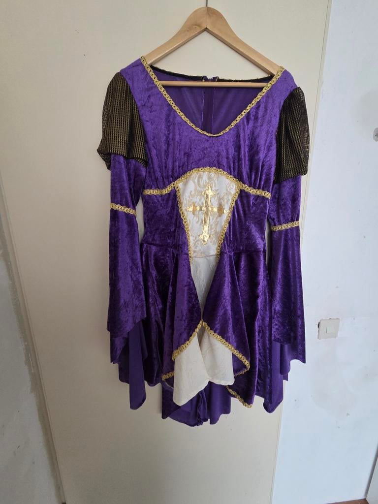 Musketier jurk met hoed, Kleding | Dames, Carnavalskleding en Feestkleding, Ophalen of Verzenden, Zo goed als nieuw, Maat 38/40 (M)