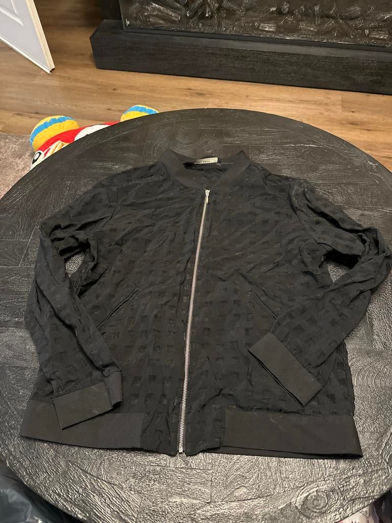 Zwarte Zara Basic Bomberjas - Maat S, Ophalen of Verzenden, Gedragen, Maat 36 (S), Zwart