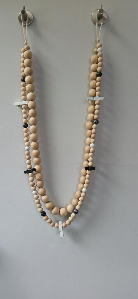 Houten kralenketting / woonketting - 80 cm, Ophalen of Verzenden, Zo goed als nieuw