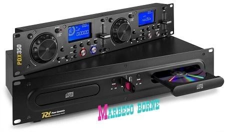 Dubbele CD, USB, MP3 speler, 2 unit, 19 inch inbouw, Overige merken, Info@marbeco.nl, Power Dynamics, Nieuw