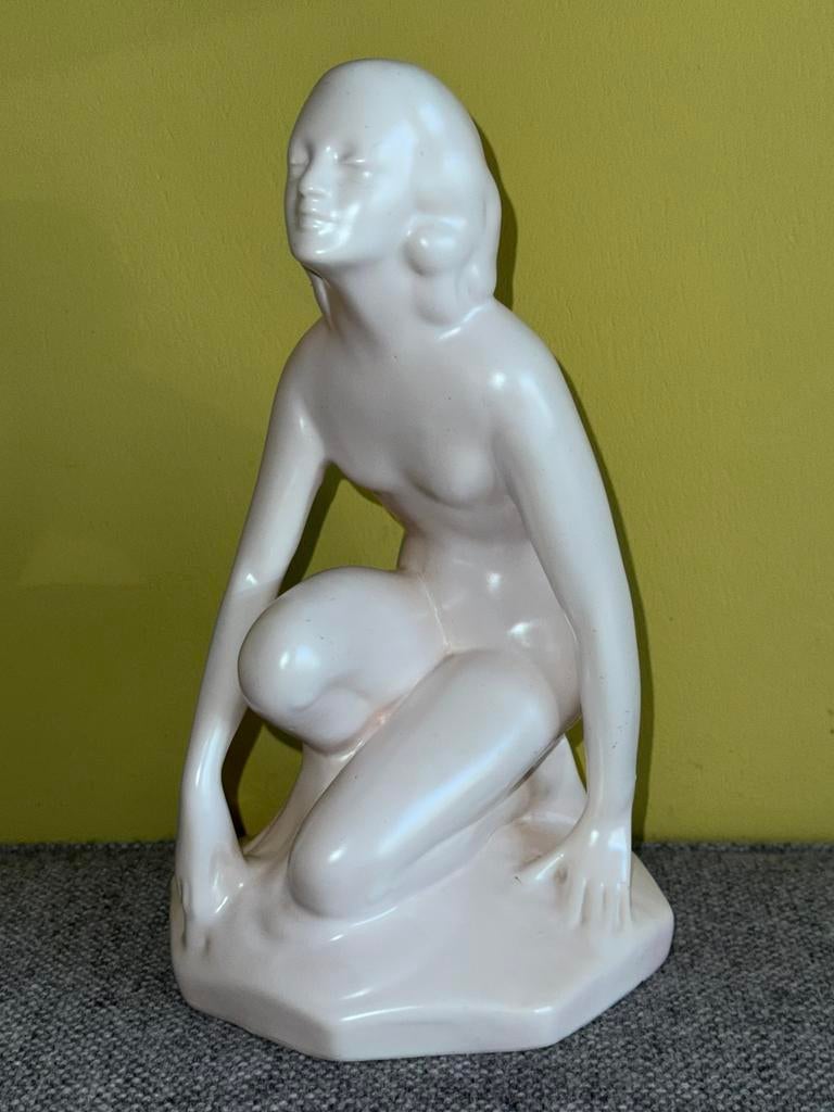 Beeld vrouwelijk naakt - professor Otto Poetzel (1876-1963), Antiek en Kunst, Ophalen of Verzenden