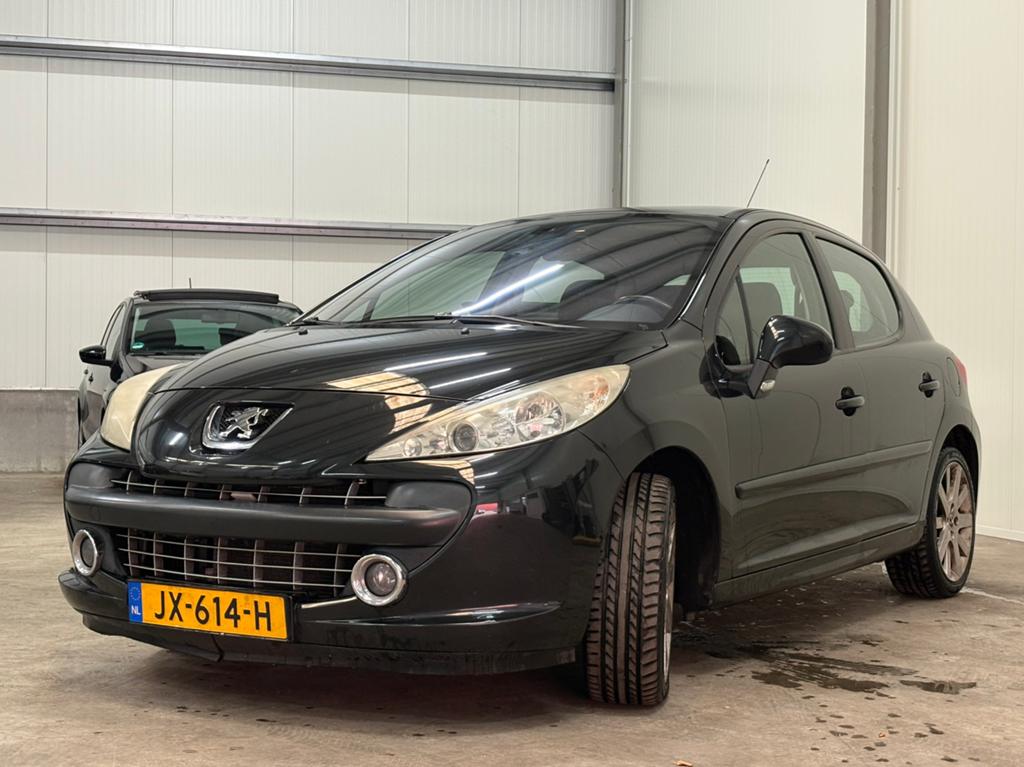 Peugeot 207 1.6/150PK/BJ2007/AIRCO/CRUISE/NEWAPK/, Auto's, Voorwielaandrijving, Zwart, 4 cilinders, 150 pk