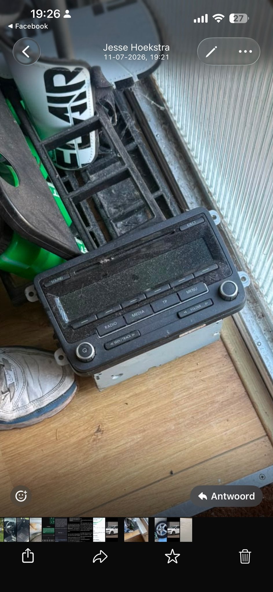 Volkswagen RCD 310 autoradio, Ophalen of Verzenden, Gebruikt