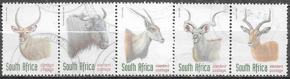ZUID-AFRIKA Serie Inheemse dieren (Fosfor papier) 1998, Verzenden, Gestempeld, Dier of Natuur