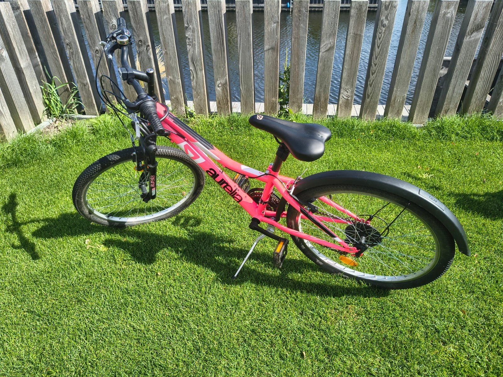 Mountainbike, Aurelia 24 inch, 18 versnellingen, Fietsen en Brommers, Ophalen, Aurelia, Velgrem, Handrem