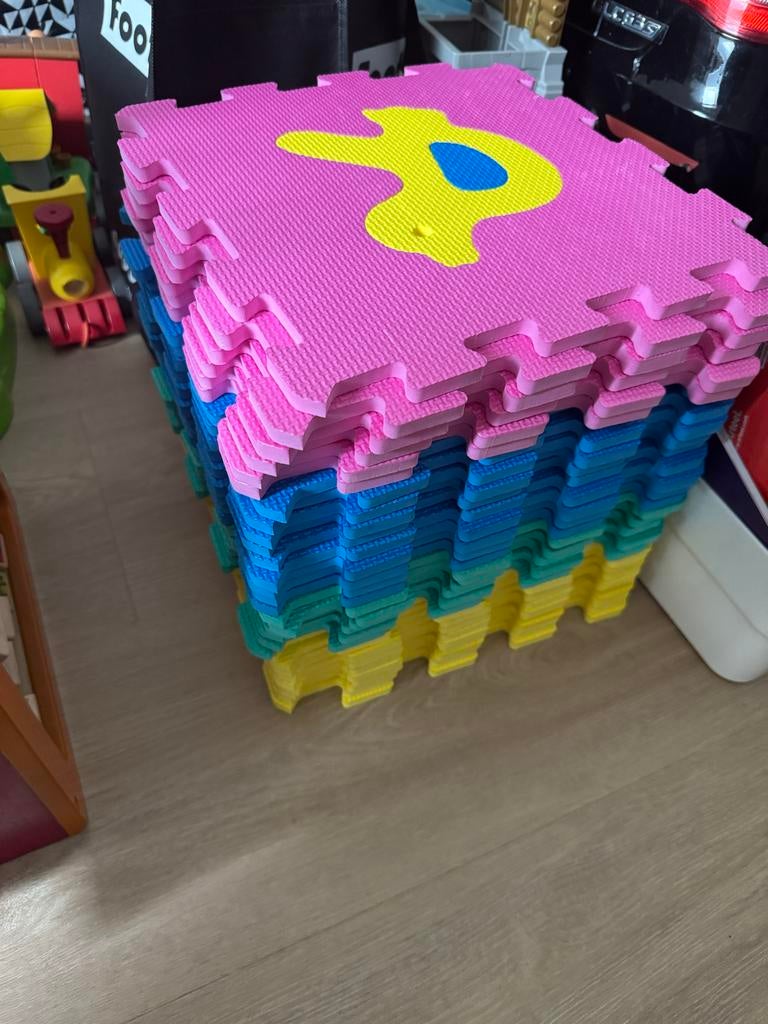 Foam puzzelmatten set - zachte speelondergrond, Ophalen, Gebruikt, Speelkleed