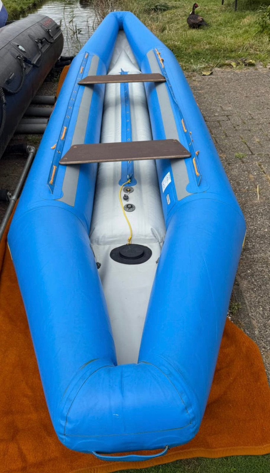 Opblaasbare wildwater kano/kajak 2-4 persoons Spreu Otter, Ophalen, Zo goed als nieuw