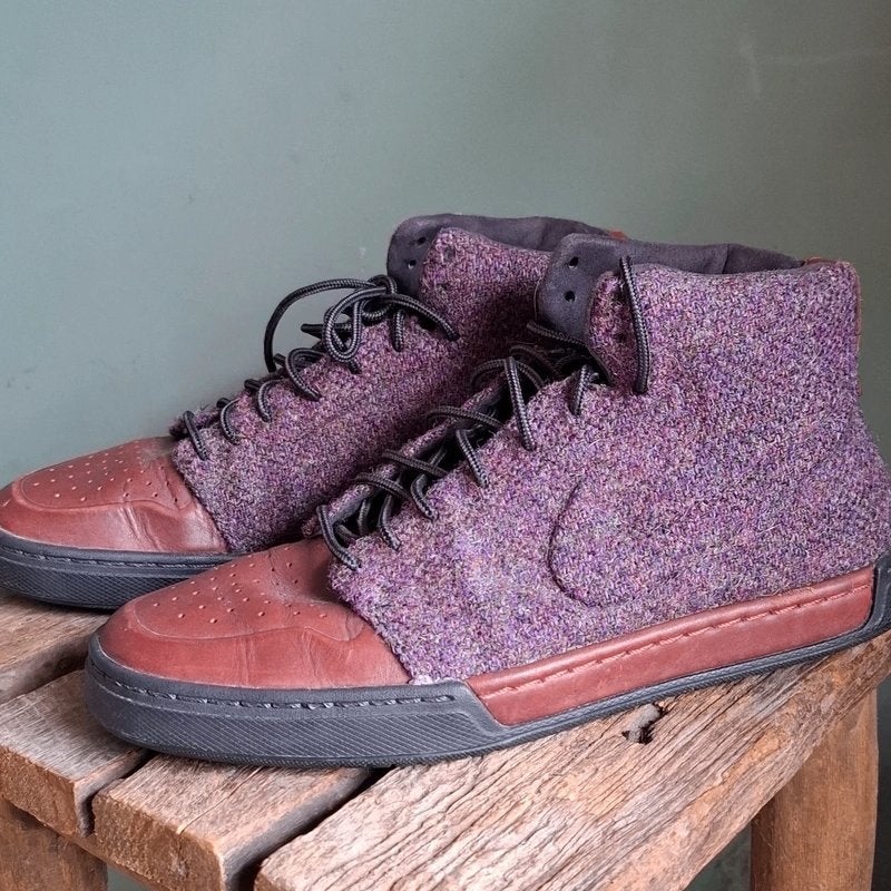 Nike Air Royal Mid VT x Harris Tweed 'Blueprint' – Maat 38.5, Kleding | Dames, Nike, Ophalen of Verzenden, Zo goed als nieuw, Sneakers of Gympen