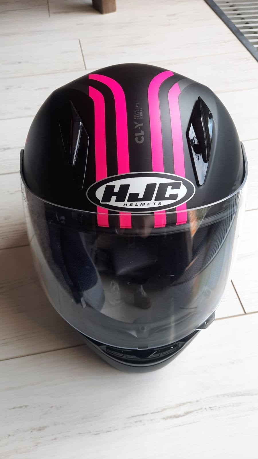 HJC CL-Y Integraalhelm Zwart/Roze Maat S, Dames, HJC, Ophalen of Verzenden, Integraalhelm
