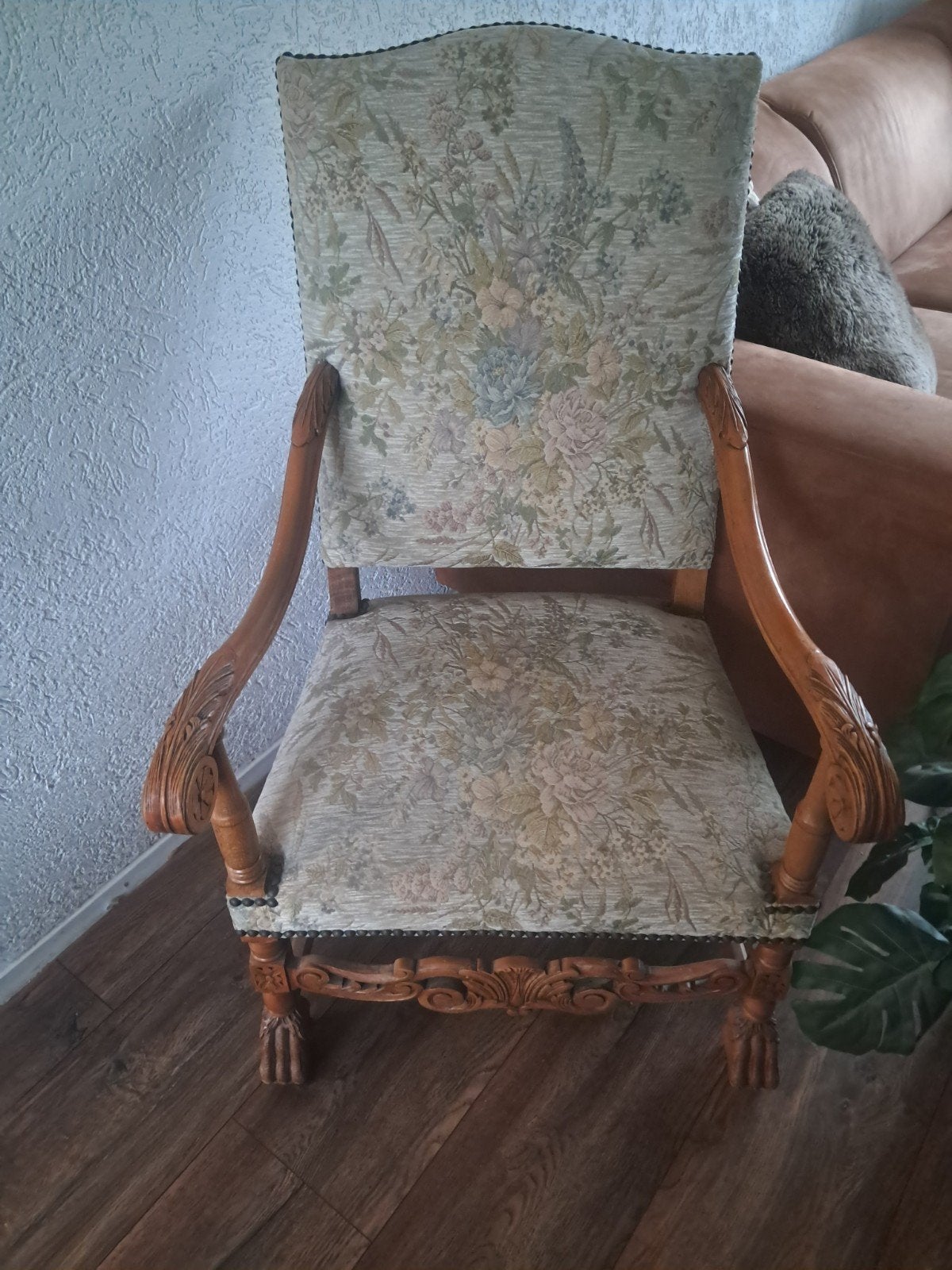Antieke fauteuil ridderstoel notaris stoel, Ophalen