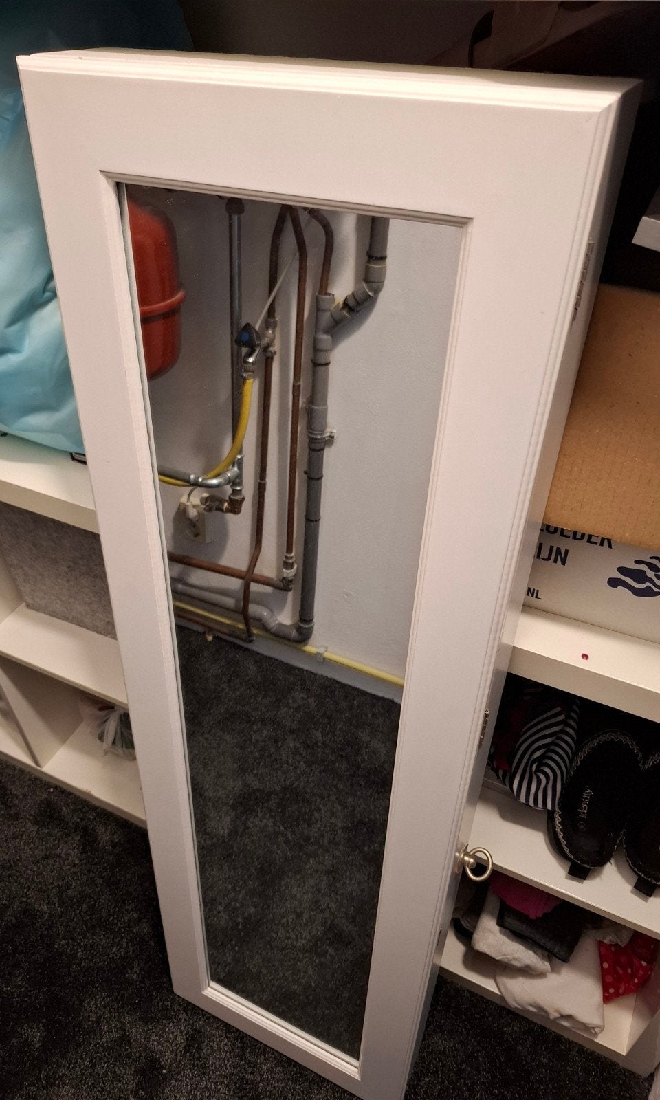 Sieradenkast met spiegel, Ophalen, Minder dan 50 cm, Gebruikt, 100 tot 150 cm