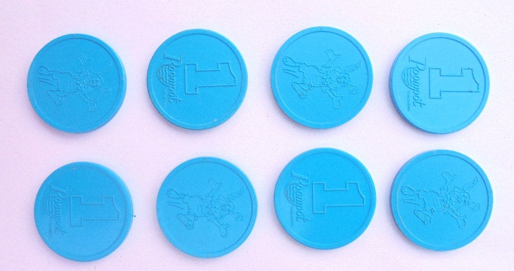 8 Roompot Vakanties penningen / consumptiemuntjes / tokens, Ophalen of Verzenden, Zo goed als nieuw, Overige typen