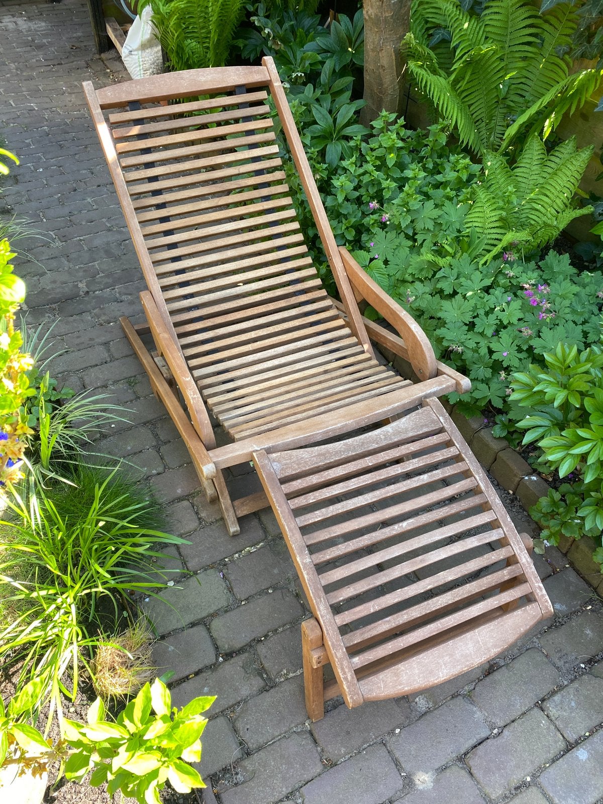 Houten ligstoel, Ophalen, Gebruikt, Hout