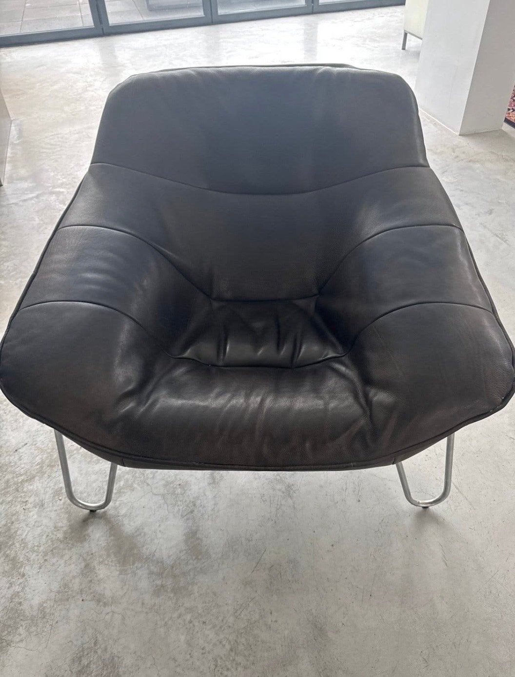 Gerard van de Berg fauteuil - Prachtig dik buffelleer, Ophalen, Gebruikt, Eenpersoons, Minder dan 150 cm