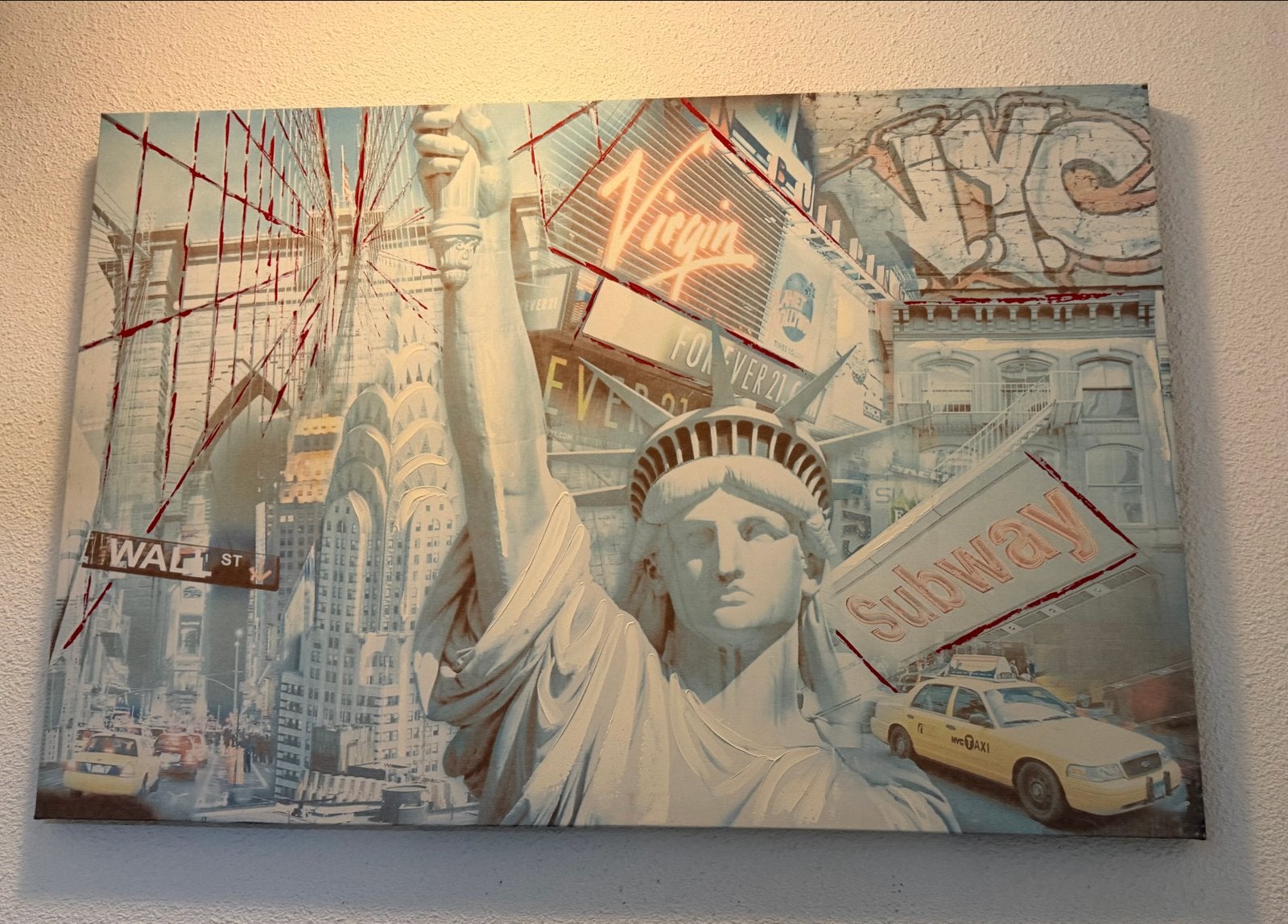 New York City Canvas Schilderij - Vrijheidsbeeld, Ophalen of Verzenden