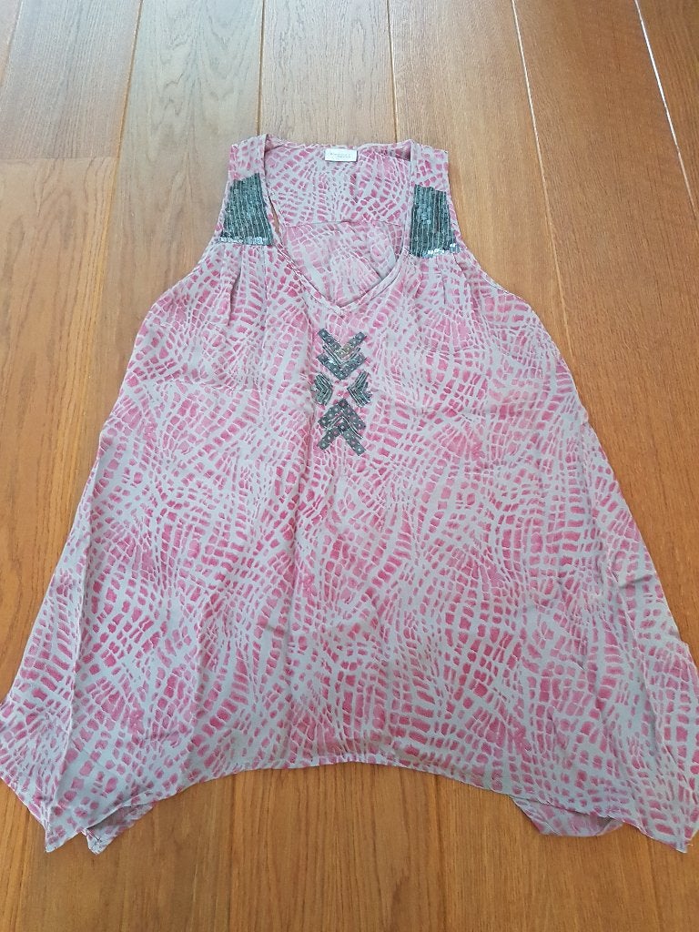 Rood/bruin/roze tuniek, Bonaparte, maat 36, Meerkleurig, Nieuw, Ophalen of Verzenden, Maat 36 (S)