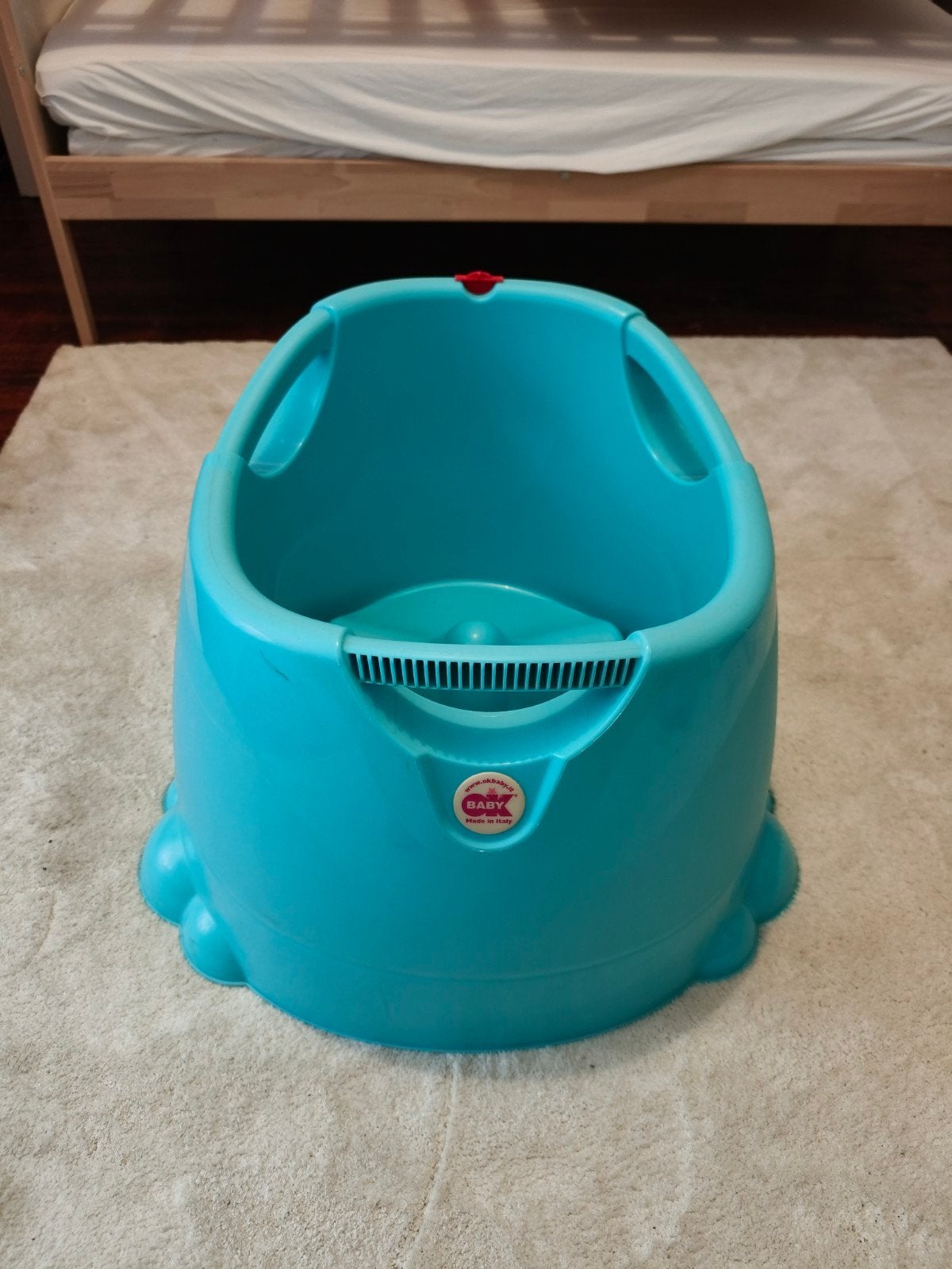 OK Baby Tummy Tub - Babybadje in Aqua, Gebruikt, Tummy Tub, Standaard, Ophalen