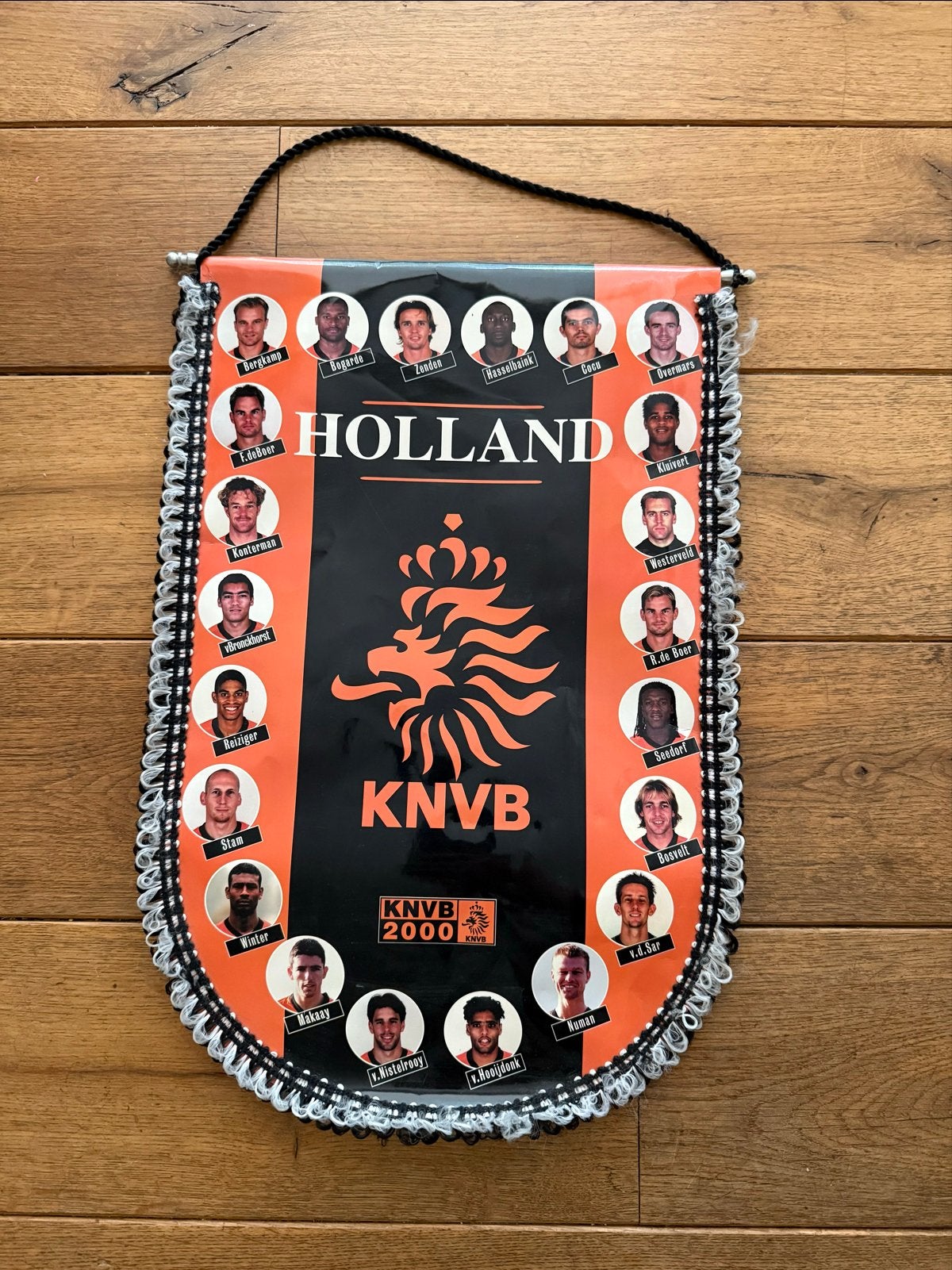 KNVB Holland Vaan EK 2000 met spelers, Verzamelen, Ophalen of Verzenden, Zo goed als nieuw, Overige binnenlandse clubs, Vaantje of Sjaal