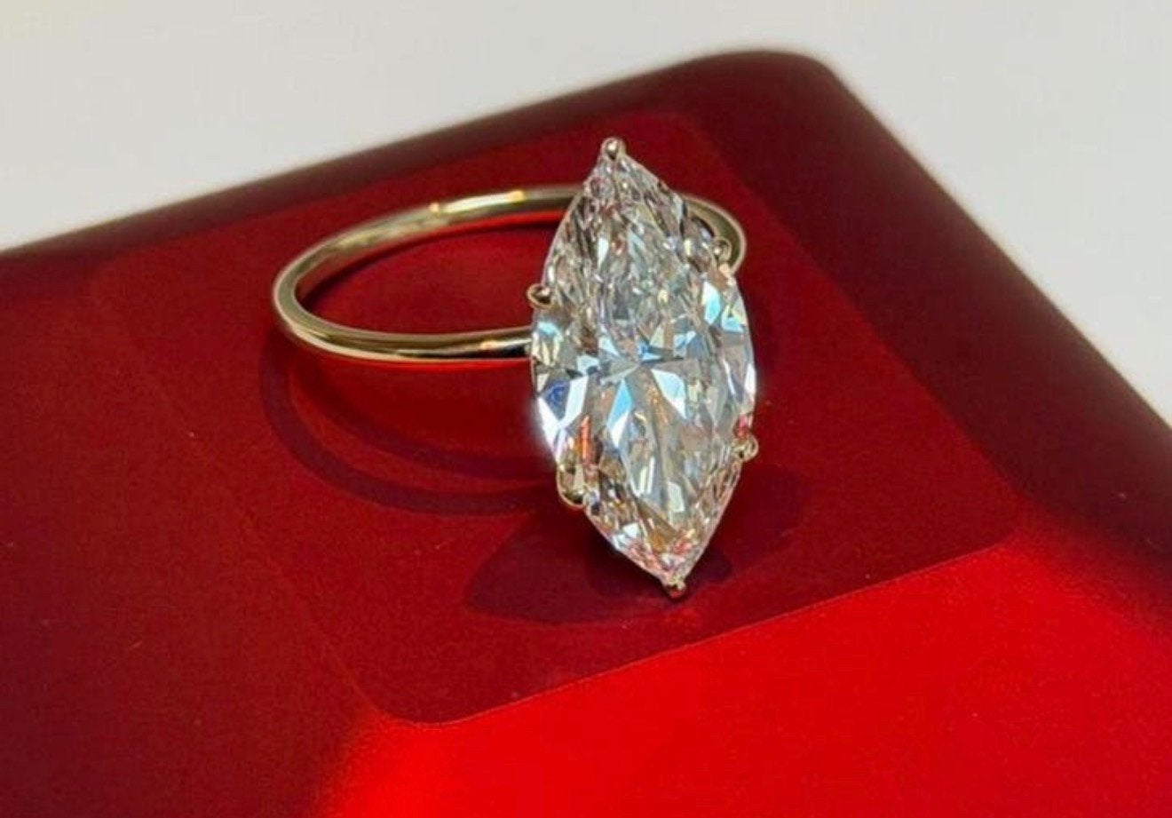 Gouden ring met VS1 diamant van 5.00ct!! winkelwaarde €8500, Nieuw, Ophalen of Verzenden, 17 tot 18, Met edelsteen