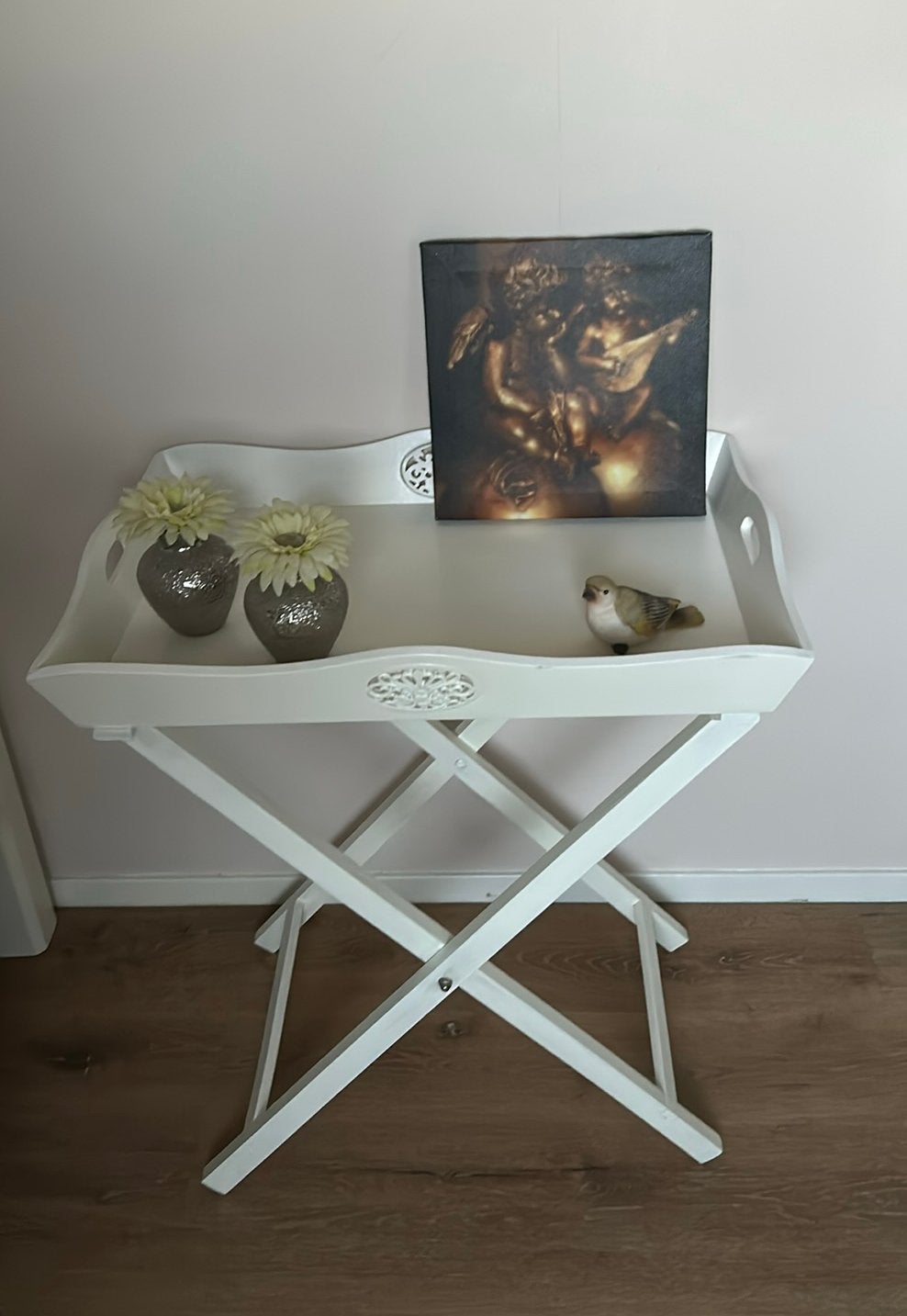 Leuke butler tray, 50 tot 100 cm, Ophalen of Verzenden, Zo goed als nieuw, Grenenhout