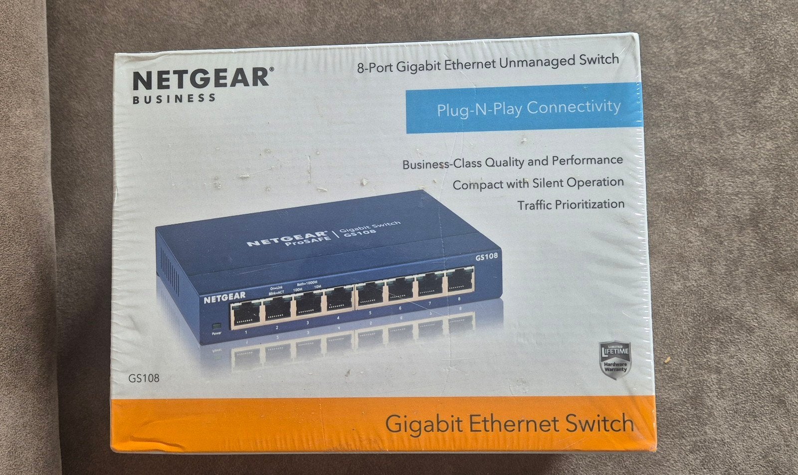 NETGEAR GS108 8-Poort Gigabit Ethernet Unmanaged Switch, Ophalen of Verzenden, Nieuw