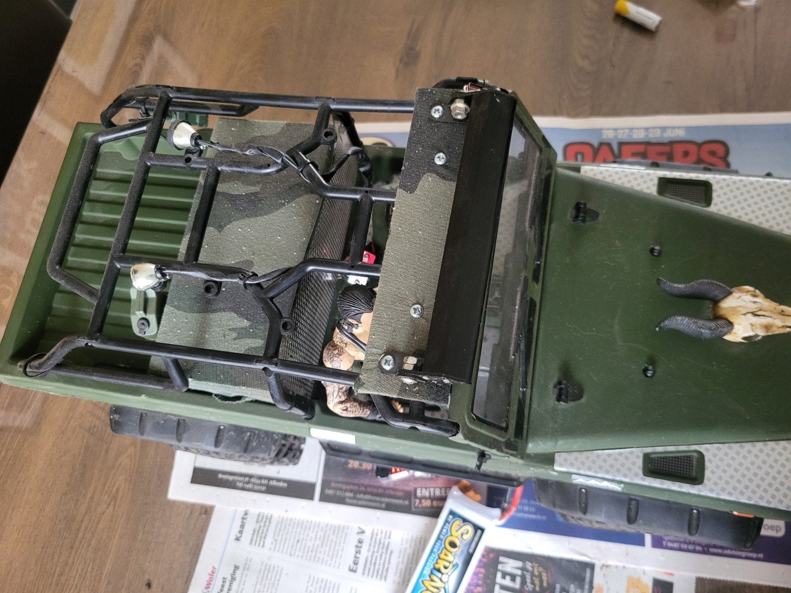 RC traxxas trx4 Crawler met aanhanger, geluid- en lichtmodul, Hobby en Vrije tijd, Gebruikt, Auto offroad, Schaal 1:10, Ophalen