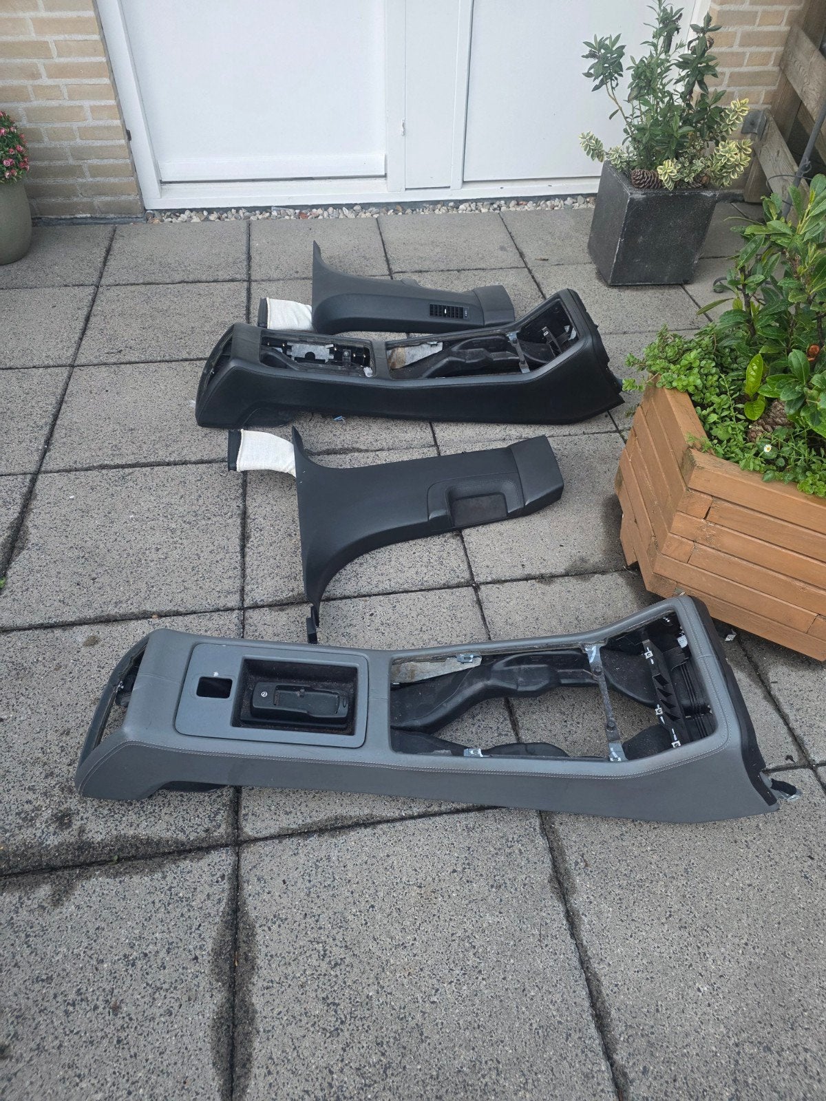 Audi A8 S8 4E D3 Middenconsole leder, Auto diversen, Ophalen of Verzenden
